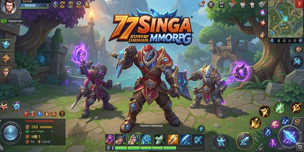 Tampilan gameplay seru <strong>77SINGA</strong> dengan pertempuran epik dan pemandangan yang menakjubkan.