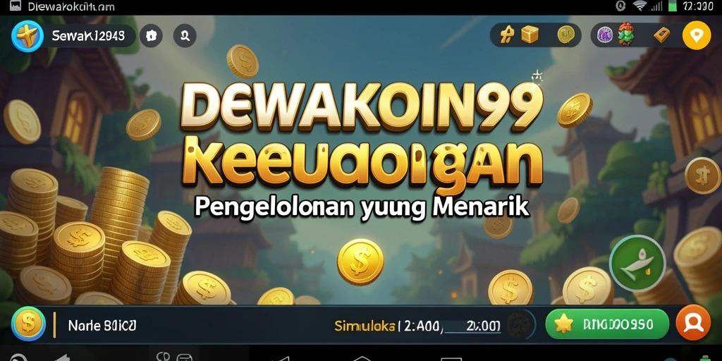 Tampilan gameplay DEWAKOIN99 menampilkan interaksi pengelolaan keuangan.