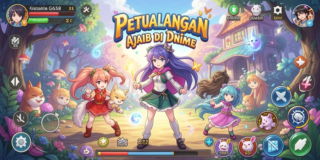 Tampilan gameplay G668 yang menarik dengan karakter anime yang ikonik.