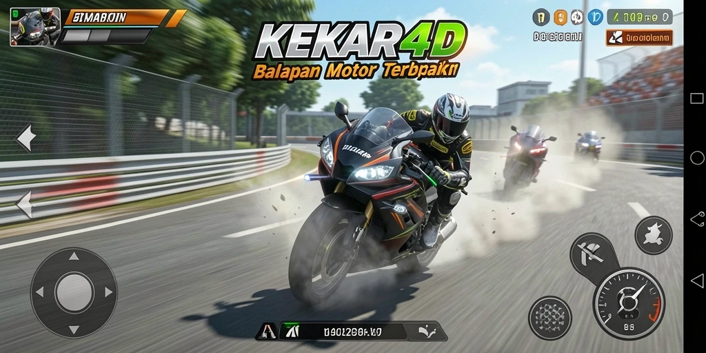 Tampilan seru dari balapan motor di KEKAR4D.