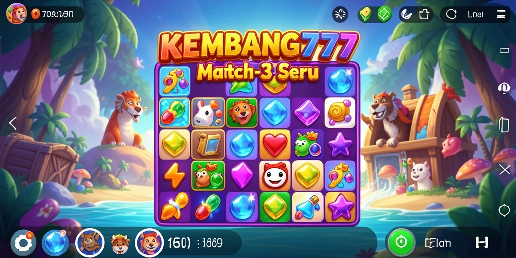 Gameplay KEMBANG777 yang menawan dengan bunga berwarna-warni.