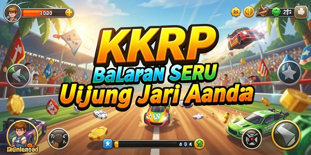 Gameplay balapan KKRP yang seru dan mendebarkan.