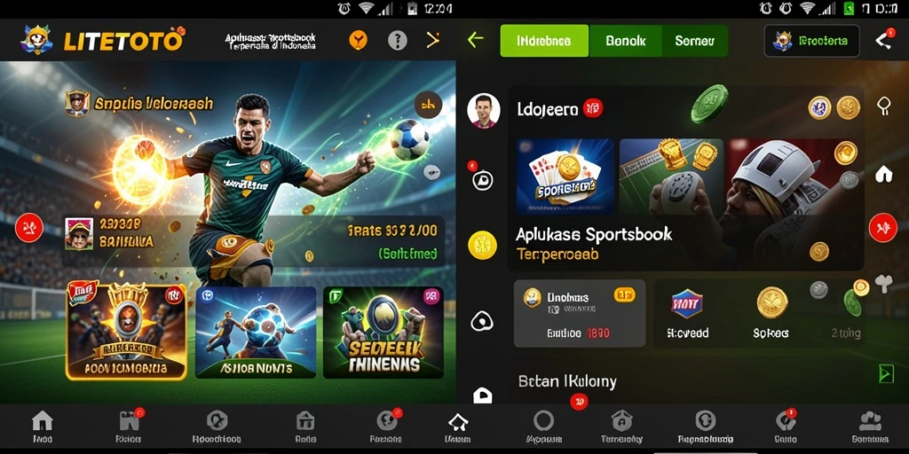 Screenshot LITETOTO menampilkan berbagai jenis taruhan olahraga yang ditawarkan.