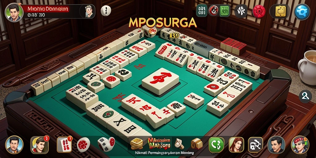 Screenshot MPOSURGA yang menampilkan gameplay Mahjong yang seru dan interaktif.