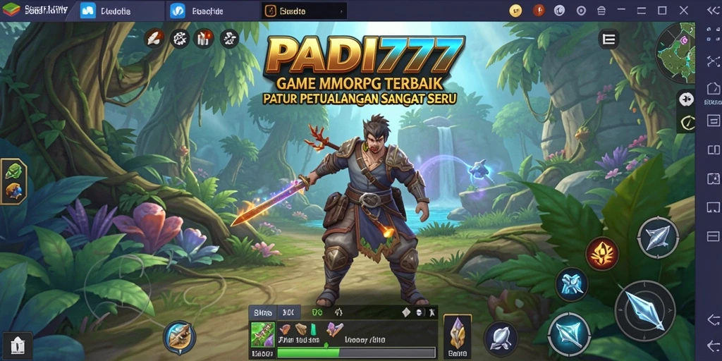 Screenshot PADI777 menampilkan aksi pertempuran seru dalam dunia MMORPG.