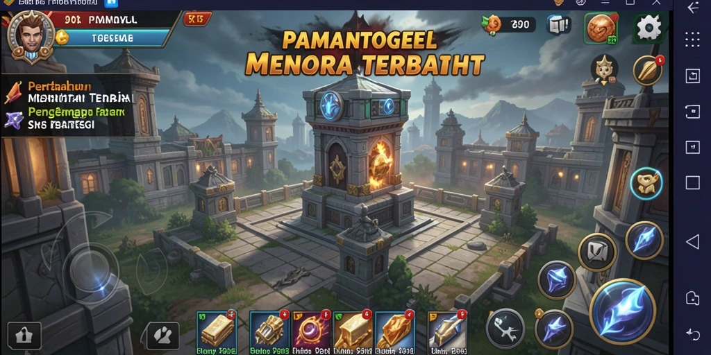 Tampilan gameplay menara pertahanan yang mendebarkan di PAMANTOGEL.