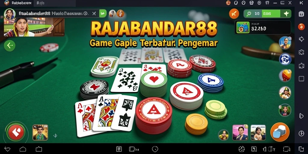 Tampilan gameplay Gaple yang seru dan interaktif di RAJABANDAR88.