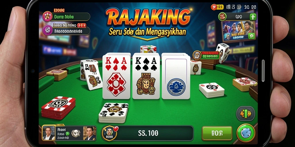 Tangkapan layar menunjukkan gameplay seru dari RAJAKING.