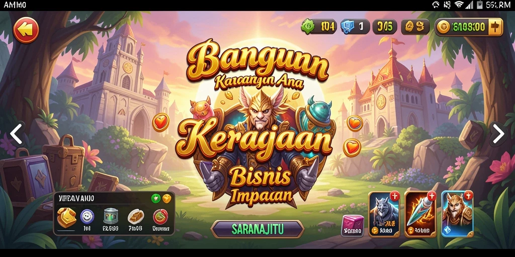 Tampilan gameplay menarik di dunia bisnis SARANAJITU.